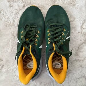 Green and Yellow Packers Nike Athletic Shoes